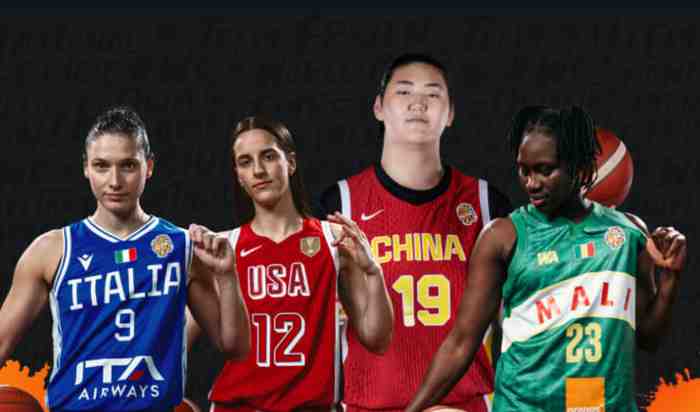世界杯人气TOP10出炉!张子宇韩旭排名前两位 美国女篮5人上榜