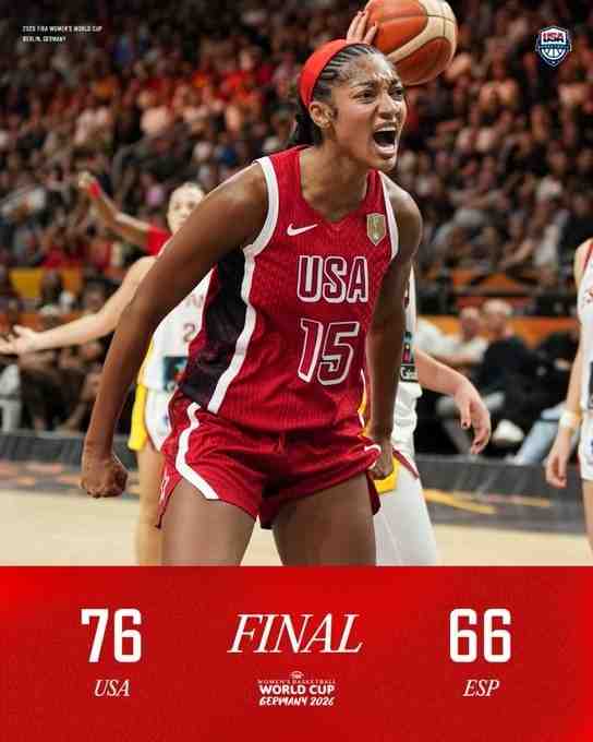 女篮世界杯半决赛:美国76-66力克西班牙 与法国会师决赛