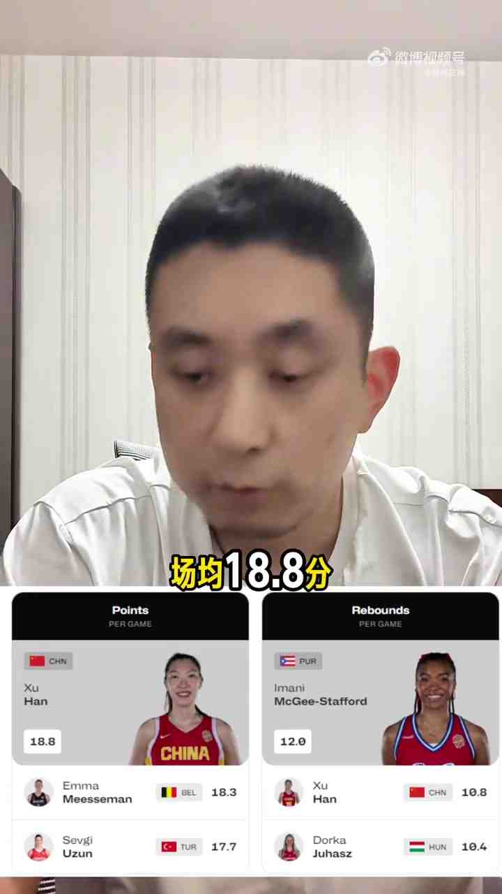 段冉:韩旭是女篮真核!与杨舒予一内一外是中国女篮未来雏形